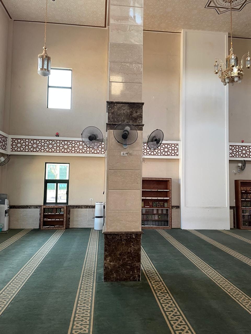 Mosque interior — marble-clad columns