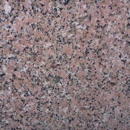 Roza Hody granite slab face, photographed for the factory catalog — mid-toned grey overall.