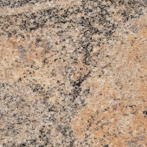 Indian Juparana granite slab face, photographed for the factory catalog — mid-toned amber overall.