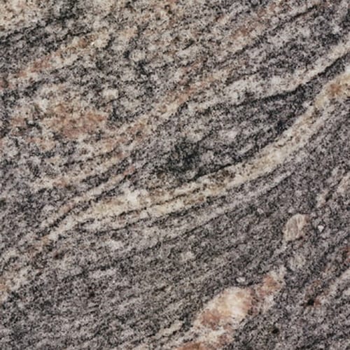 Kinwa Classico granite slab face, photographed for the factory catalog — mid-toned grey overall.