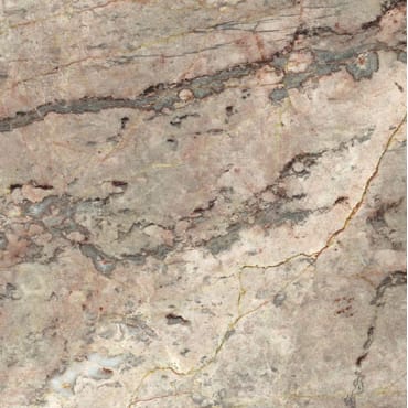 Ethrusco Scuro marble slab face, photographed for the factory catalog — light amber overall.